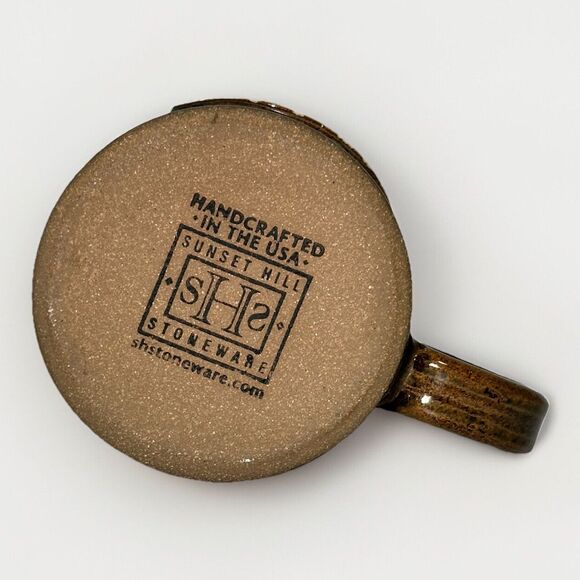 Sunset Hill Stoneware Mug Stowe Mercantile Vermont Drip Glaze Coffee Cup Pottery - Picture 4 of 9